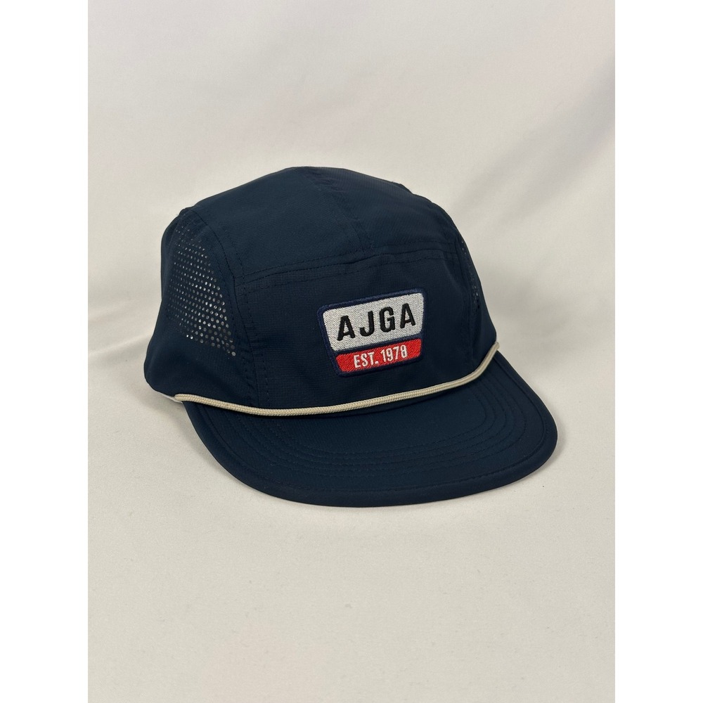 AJGA Performance Golf Hat Kids Imperial OSFA Navy Blue Rope Perforated Cap